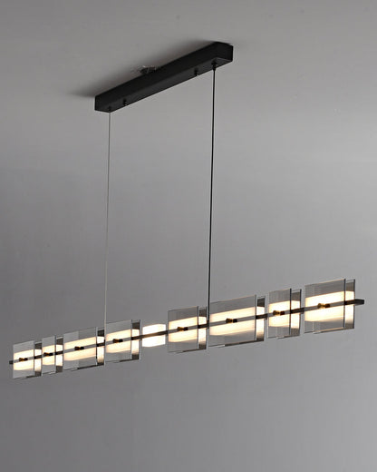 Diff Amber/Smoked Glass Linear Chandelier-DF2221