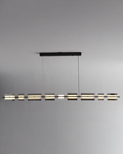 Diff Amber/Smoked Glass Linear Chandelier-DF2221