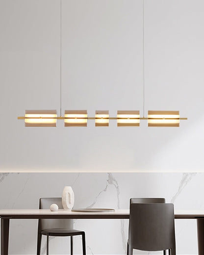 Diff Amber/Smoked Glass Linear Chandelier-DF2221