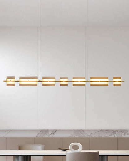 Diff Amber/Smoked Glass Linear Chandelier-DF2221