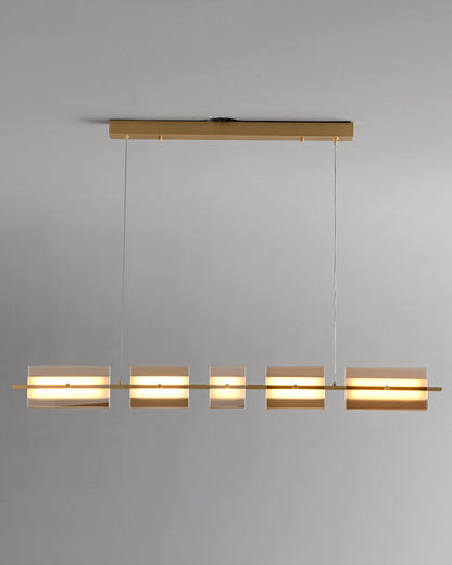 Diff Amber/Smoked Glass Linear Chandelier-DF2221