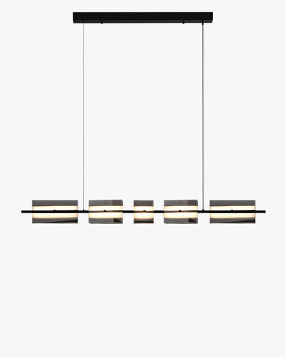 Diff Amber/Smoked Glass Linear Chandelier-DF2221