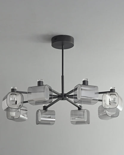 Diff Hollow Rectangular Glass Chandelier-DF2223