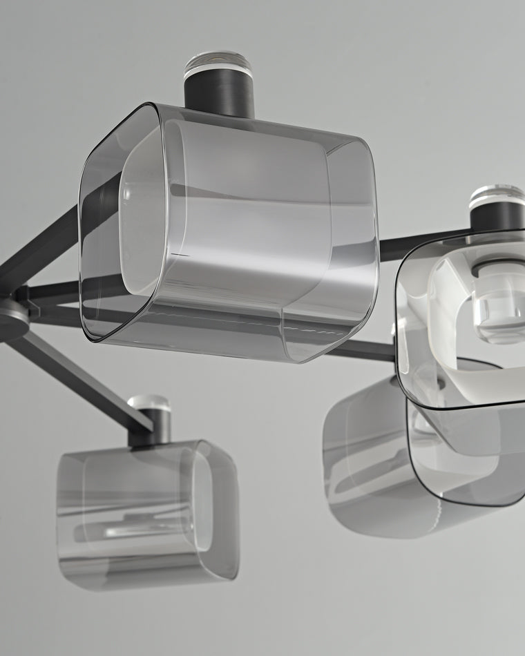 Diff Hollow Rectangular Glass Chandelier-DF2223