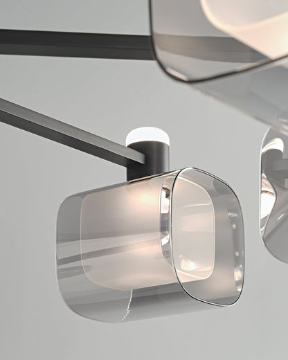 Diff Hollow Rectangular Glass Chandelier-DF2223