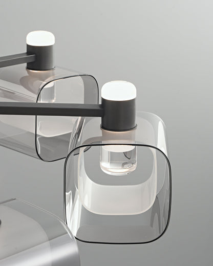 Diff Hollow Rectangular Glass Chandelier-DF2223