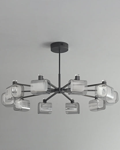 Diff Hollow Rectangular Glass Chandelier-DF2223