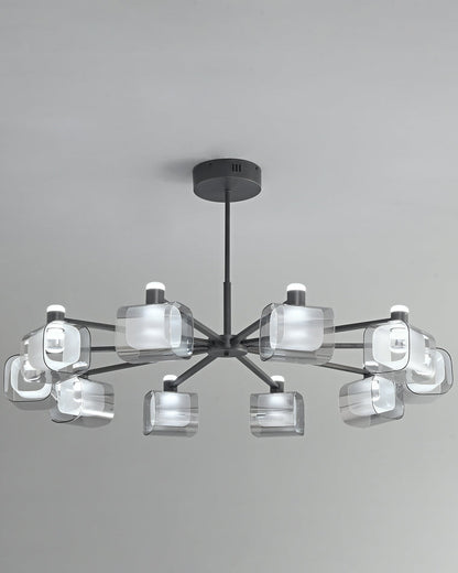 Diff Hollow Rectangular Glass Chandelier-DF2223