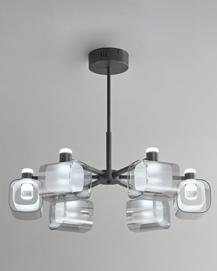 Diff Hollow Rectangular Glass Chandelier-DF2223