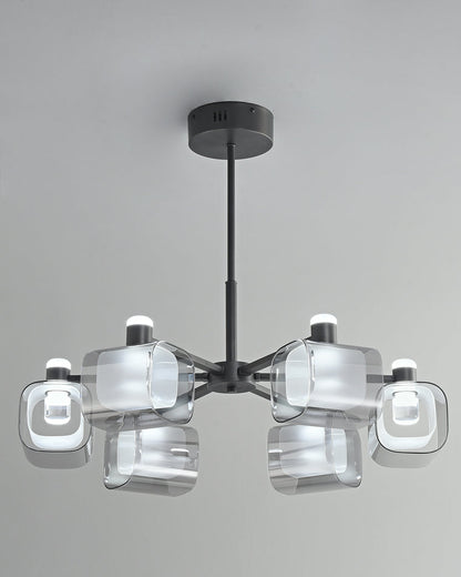 Diff Hollow Rectangular Glass Chandelier-DF2223
