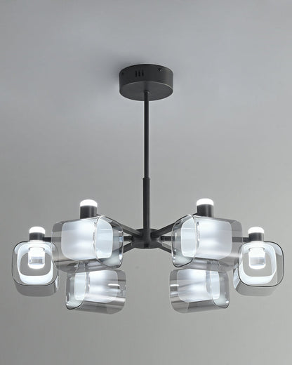 Diff Hollow Rectangular Glass Chandelier-DF2223
