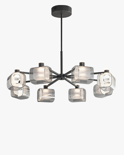 Diff Hollow Rectangular Glass Chandelier-DF2223
