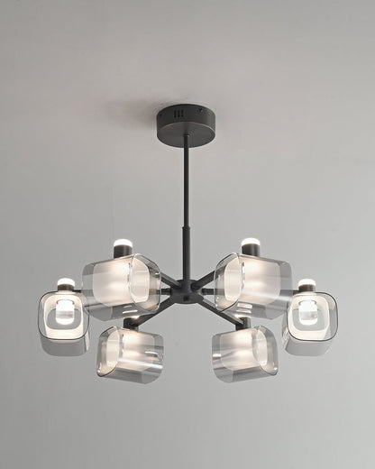 Diff Hollow Rectangular Glass Chandelier-DF2223