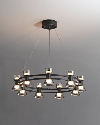 Diff Double Circular Brass Chandelier-DF2224