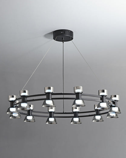 Diff Double Circular Brass Chandelier-DF2224