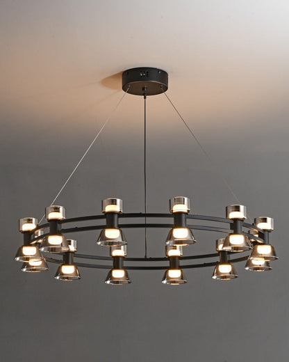 Diff Double Circular Brass Chandelier-DF2224