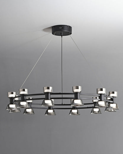 Diff Double Circular Brass Chandelier-DF2224