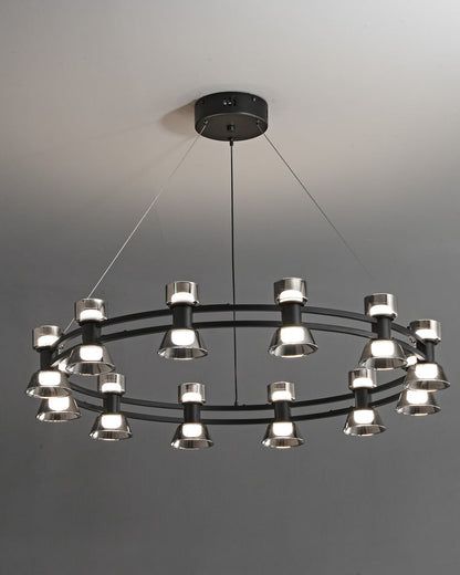 Diff Double Circular Brass Chandelier-DF2224
