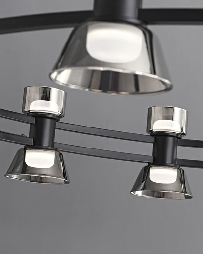 Diff Double Circular Brass Chandelier-DF2224