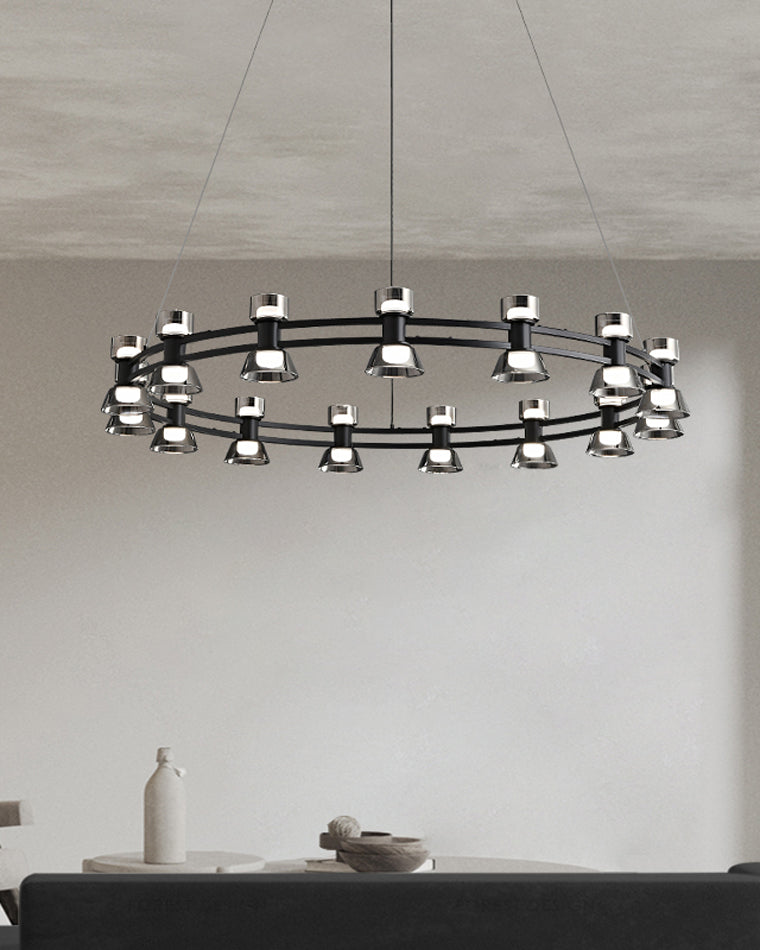 Diff Double Circular Brass Chandelier-DF2224