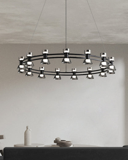 Diff Double Circular Brass Chandelier-DF2224