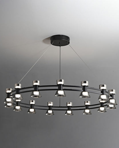 Diff Double Circular Brass Chandelier-DF2224