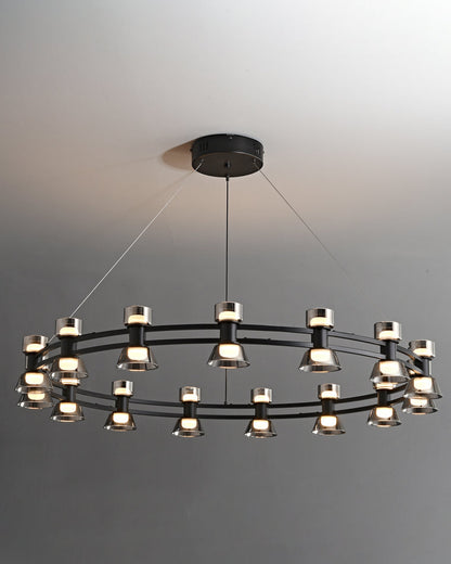 Diff Double Circular Brass Chandelier-DF2224