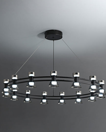 Diff Double Circular Brass Chandelier-DF2224