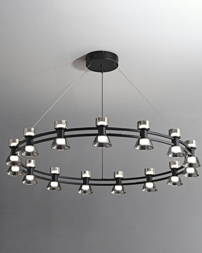 Diff Double Circular Brass Chandelier-DF2224
