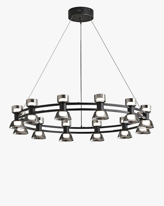 Diff Double Circular Brass Chandelier-DF2224