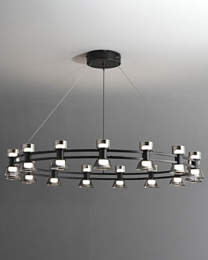 Diff Double Circular Brass Chandelier-DF2224