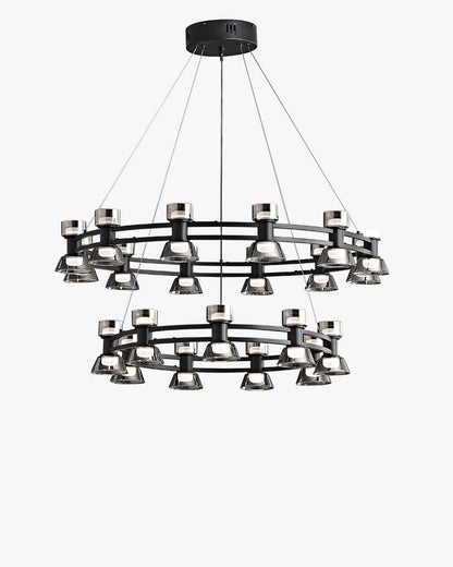 Diff Double Circular Brass Chandelier-DF2224