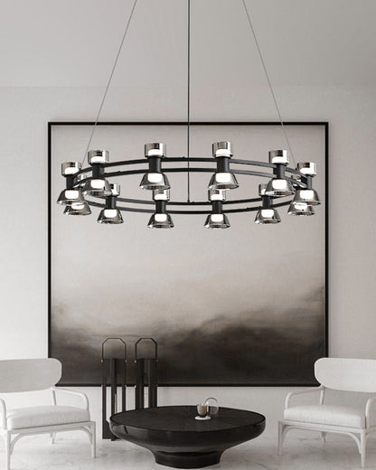 Diff Double Circular Brass Chandelier-DF2224