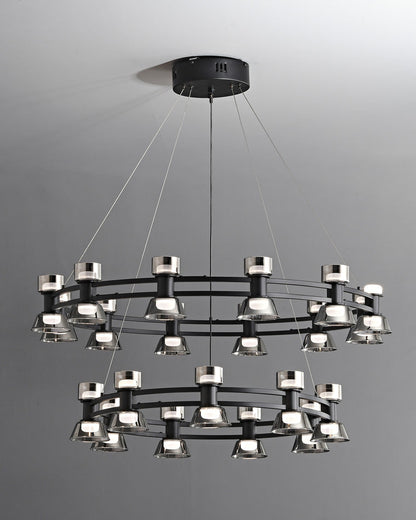 Diff Double Circular Brass Chandelier-DF2224