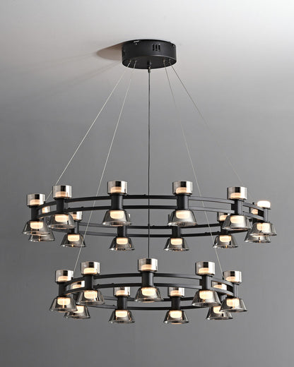 Diff Double Circular Brass Chandelier-DF2224