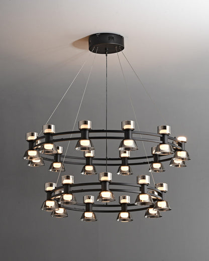 Diff Double Circular Brass Chandelier-DF2224