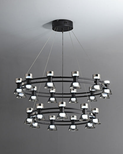 Diff Double Circular Brass Chandelier-DF2224