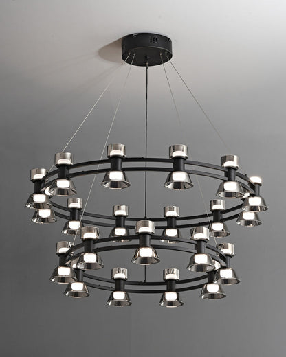 Diff Double Circular Brass Chandelier-DF2224