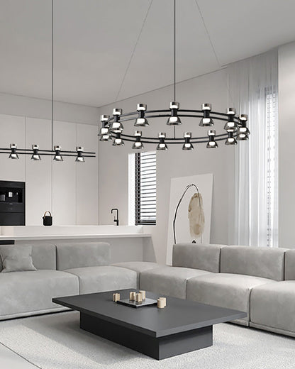 Diff Double Circular Brass Chandelier-DF2224