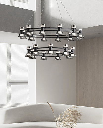 Diff Double Circular Brass Chandelier-DF2224