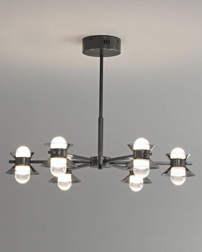 Diff 6/8/10 Light Black Brass Chandelier-DF2226