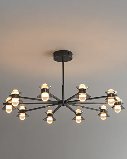 Diff 6/8/10 Light Black Brass Chandelier-DF2226