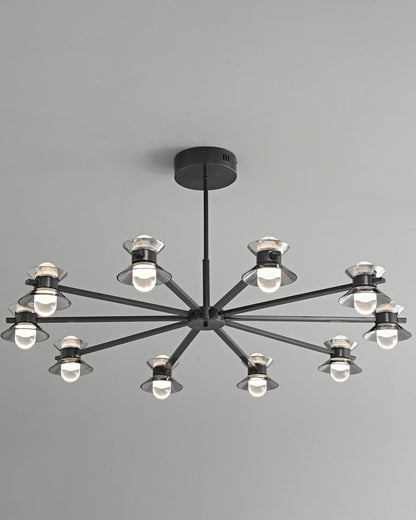 Diff 6/8/10 Light Black Brass Chandelier-DF2226
