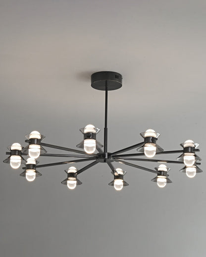 Diff 6/8/10 Light Black Brass Chandelier-DF2226