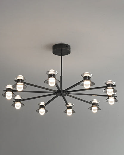Diff 6/8/10 Light Black Brass Chandelier-DF2226