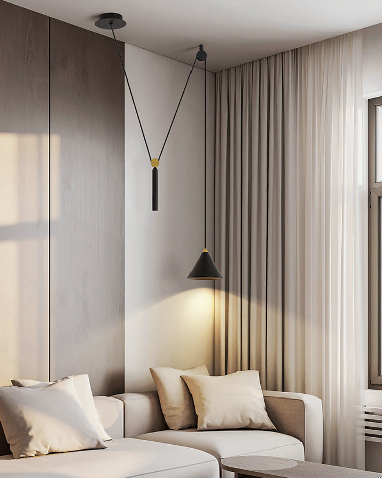 Diff Cone Counterweight Pulley Swag Pendant Lamp-DF2230