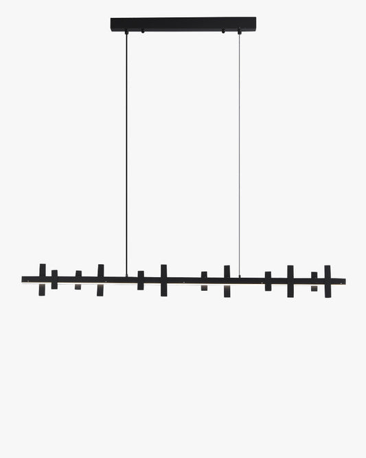 Diff Black Brass Linear Chandelier-DF2231