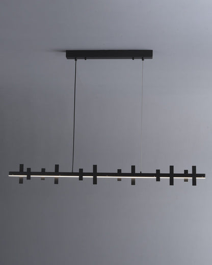 Diff Black Brass Linear Chandelier-DF2231