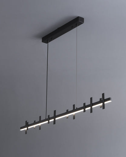 Diff Black Brass Linear Chandelier-DF2231