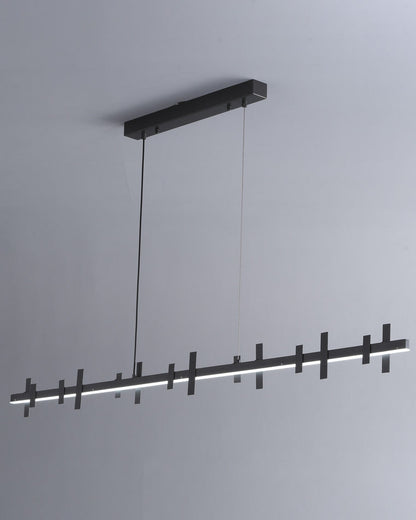 Diff Black Brass Linear Chandelier-DF2231